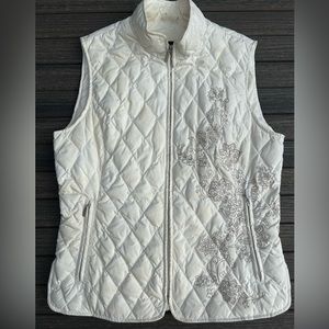 Eddie Bauer Premium Goose Down Vest with embroidery accent